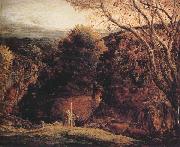 Samuel Palmer Landscape-Twilight Spain oil painting artist